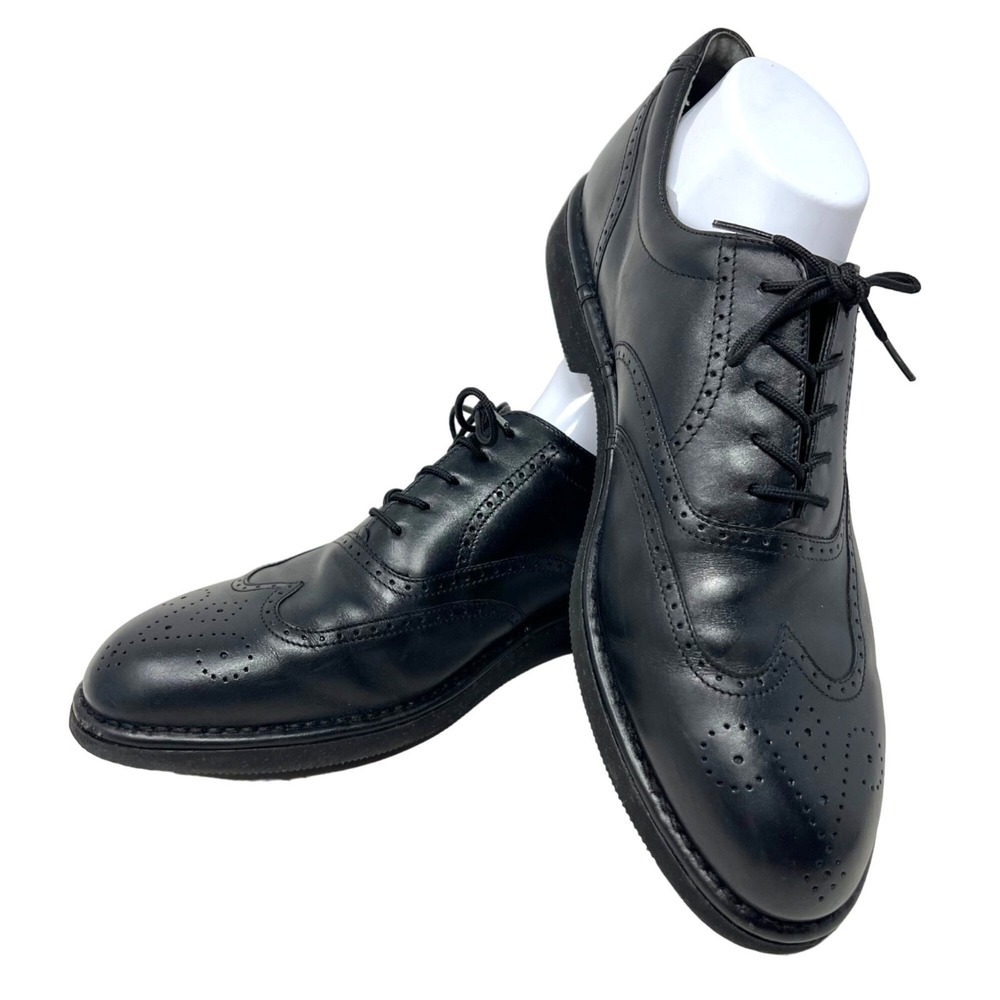 Rockport DresSports 10M Black Wing Tip Lace Up M3678 EUC Size 10 M Formal Career